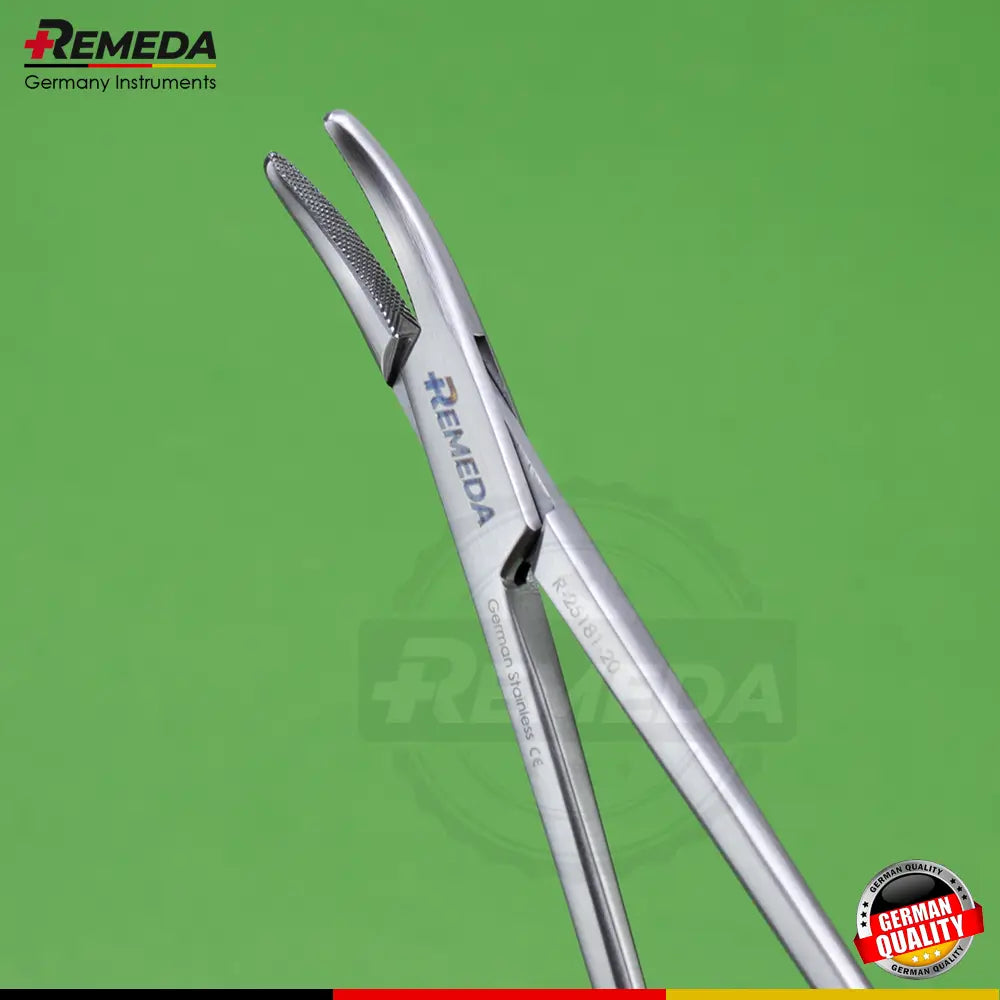 Mayo Hegar curved needle holder for suturing procedures