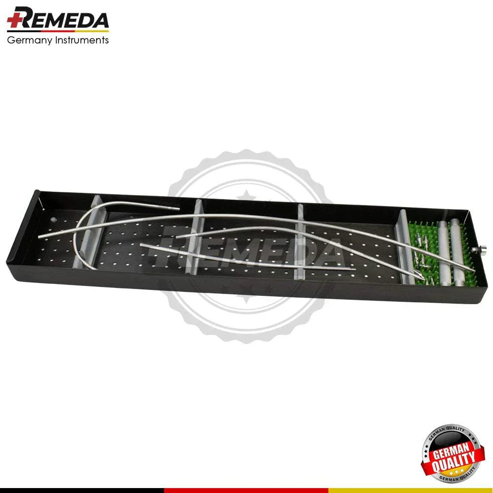 Complete vascular graft tunneler set for subcutaneous tunneling procedures in vascular surgery