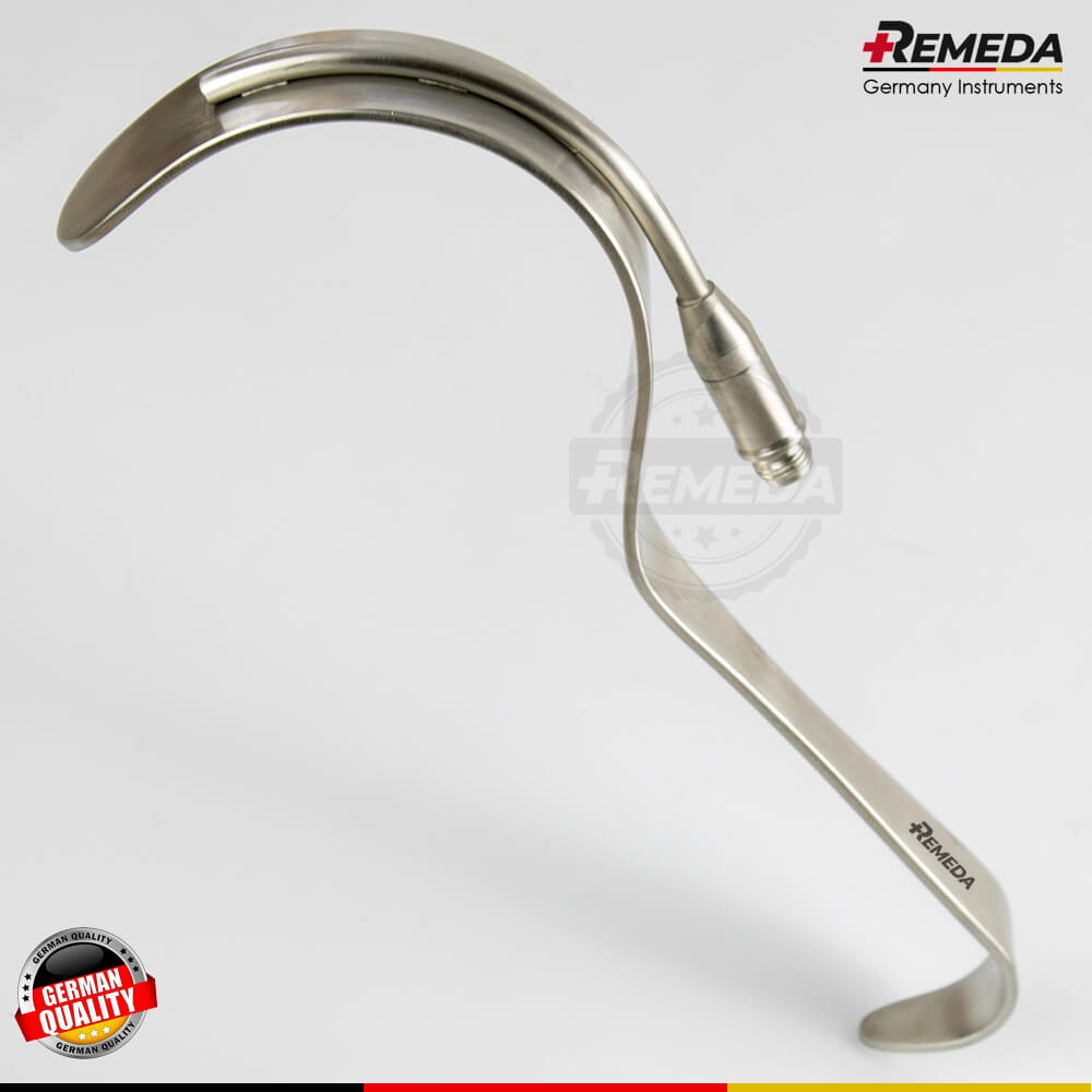 Deaver Retractor with Fiber Optic Light